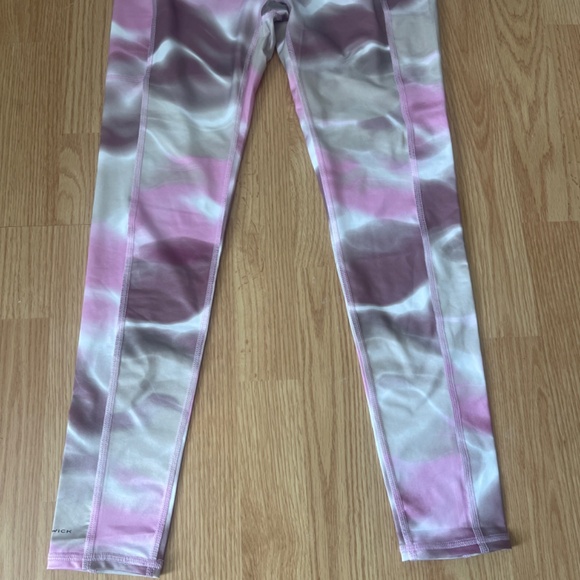 Columbia Boundless Trek Performance Full Length Pink Marbled Leggings Size Small - Picture 5 of 10